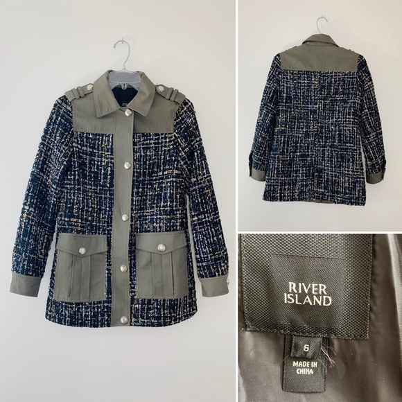 River Island Jackets & Blazers - River Island tweed jacket. Size 2 US